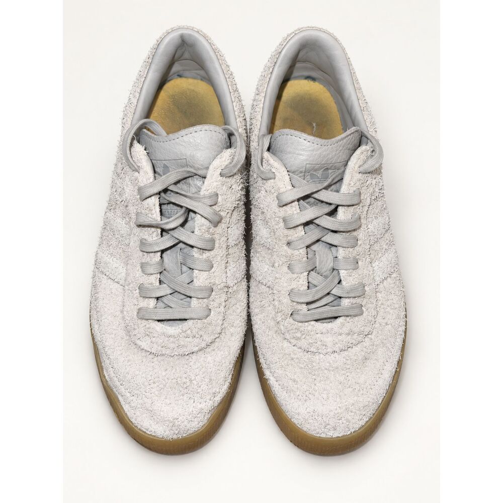 adidas Sambarose Grey Suede Gum Platform Sneakers Womens 8.5 B37860